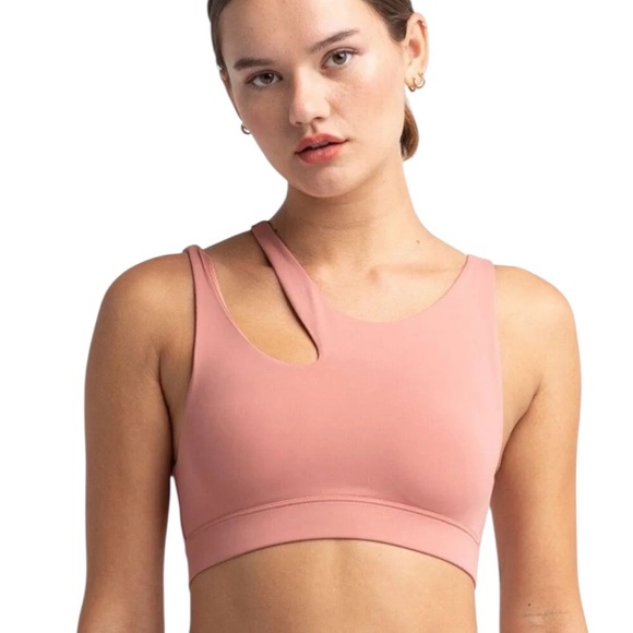 RSQ Other - RSQ Pink Mauve Cutout Strap Asymmetrical Tank Sports Bra Size XXL